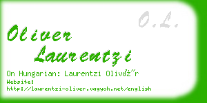 oliver laurentzi business card